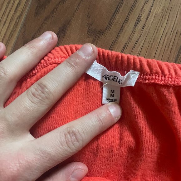 Ardene Shoulderless Frilly Top, M, Coral/Pink - Picture 4 of 6